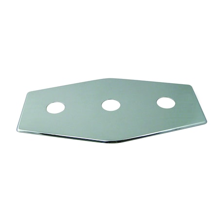 Westbrass Three-Hole Remodel Cover Plate for Bathtub and Shower Valves, Polished Chrome D505-26